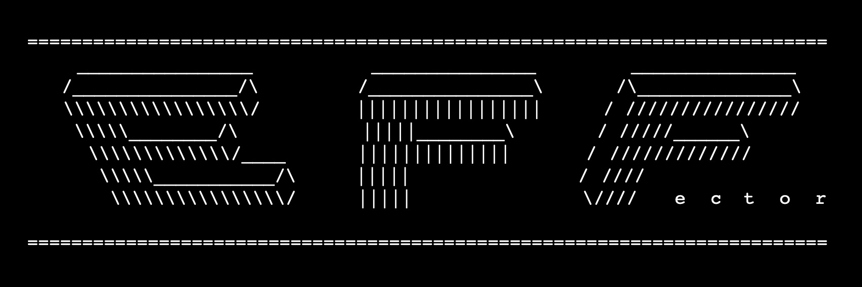 ASCII art spelling out "Effector", the title of EFF's newsletter
