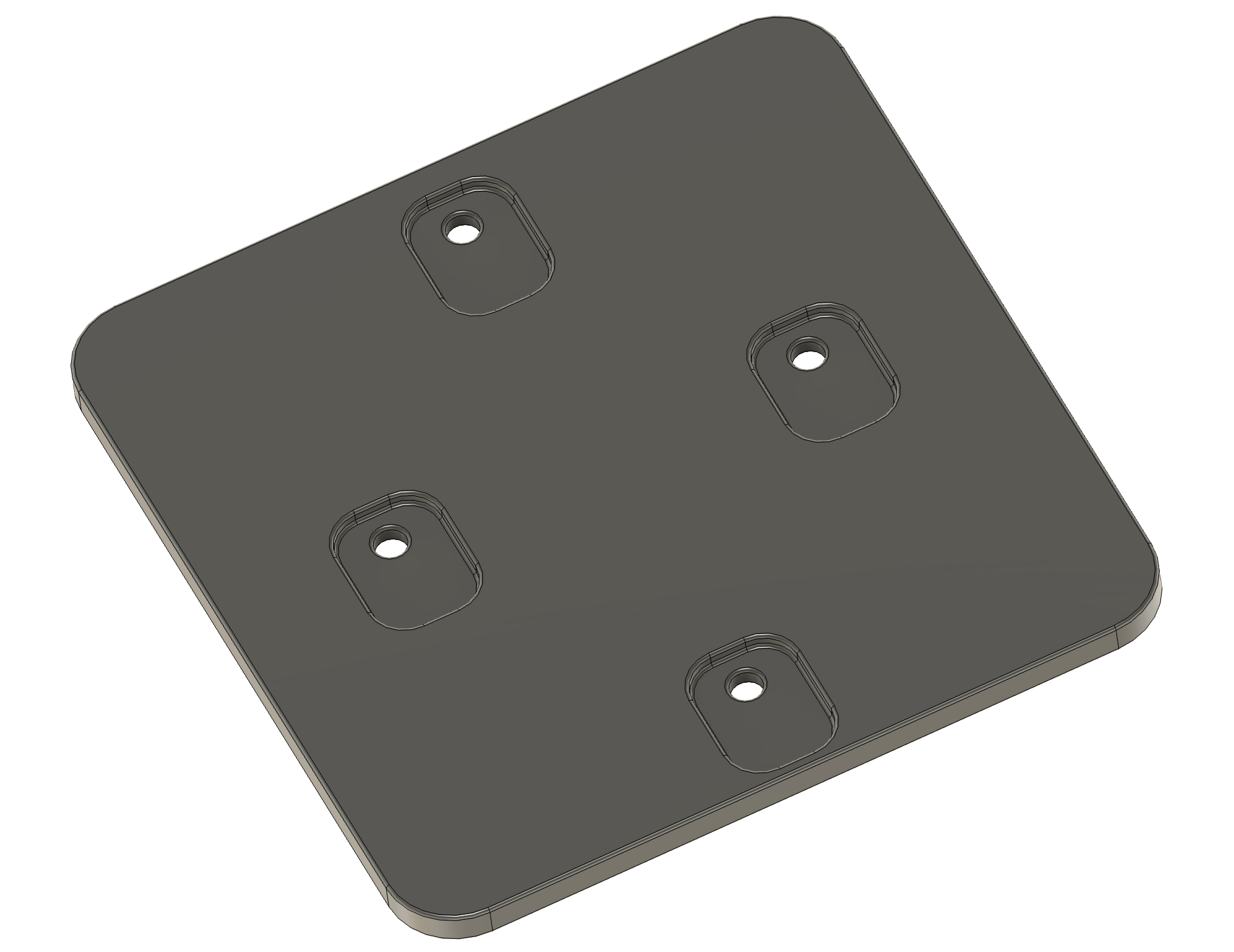 Modelo rectangular simple con huecos y orificios pasantes.